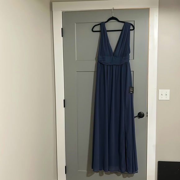 Lulu's Dresses Brand New Wedding Guest Dress Ashy Blue Lulus Poshmark